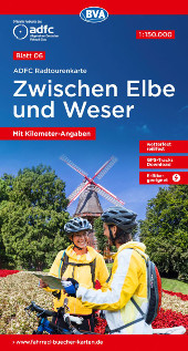 Fahrradkarte Zwischen Elbe und Weser ADFC Radtourenkarte Coverbild 2022